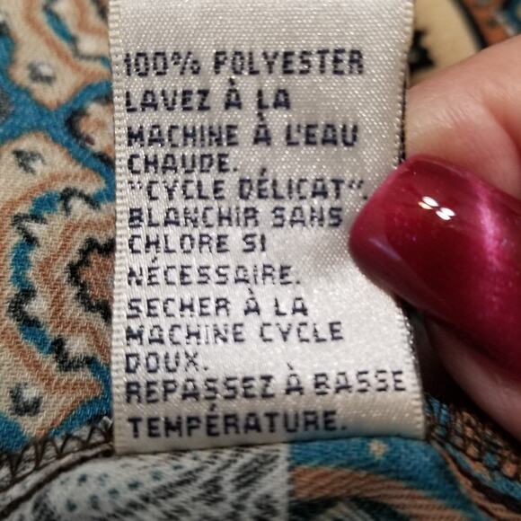 VTG -Allison Daley Women's Career Casual Button Up Blouse long Sleeves Size 16 - Picture 11 of 11